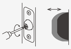 開閉具合を微調整