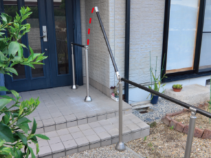 屋外用遮断機式手すり