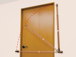 遮断機式伸縮手すりブラケット