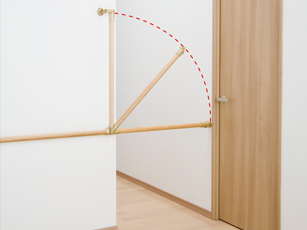 遮断機式手すり先端面付ブラケット