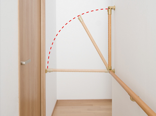 遮断機式手すりブラケット直角型N